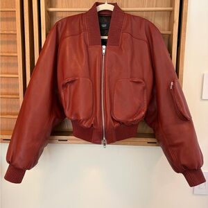 Women's Red Bomber Jacket